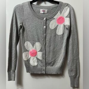 Justice Sweater with Pink and White Floral Design
Size 14